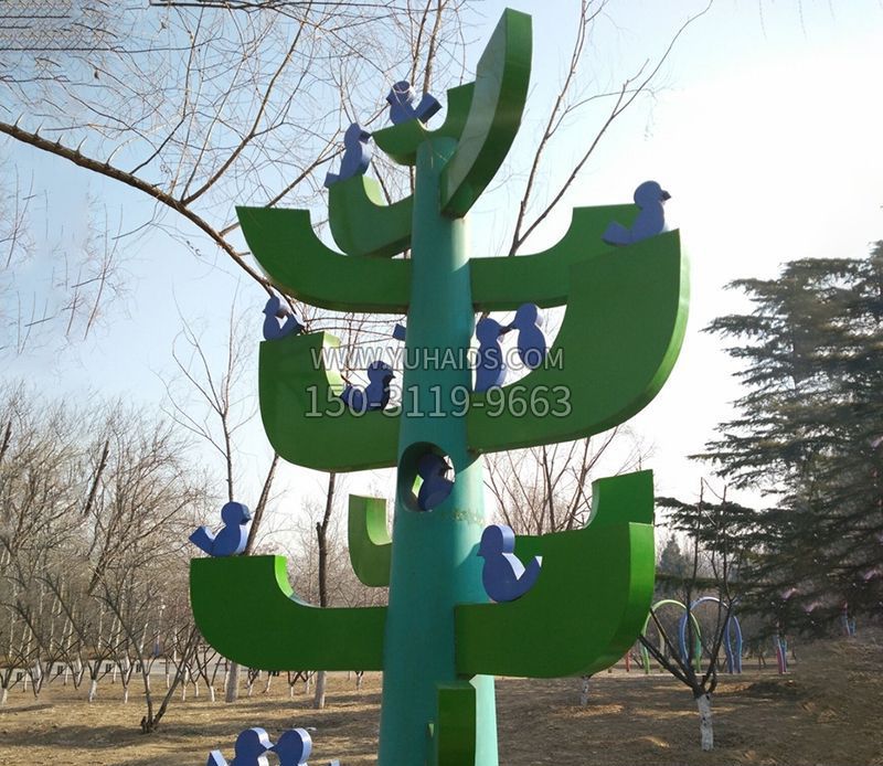 不锈钢仙人掌雕塑