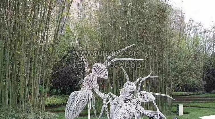 不锈钢艺术动物蚂蚁雕塑