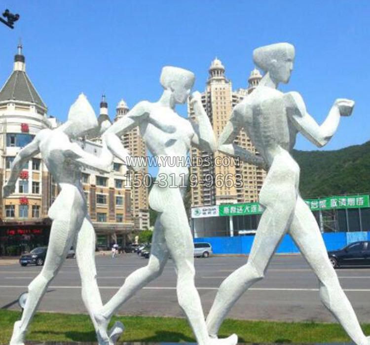 不锈钢校园运动人物雕塑
