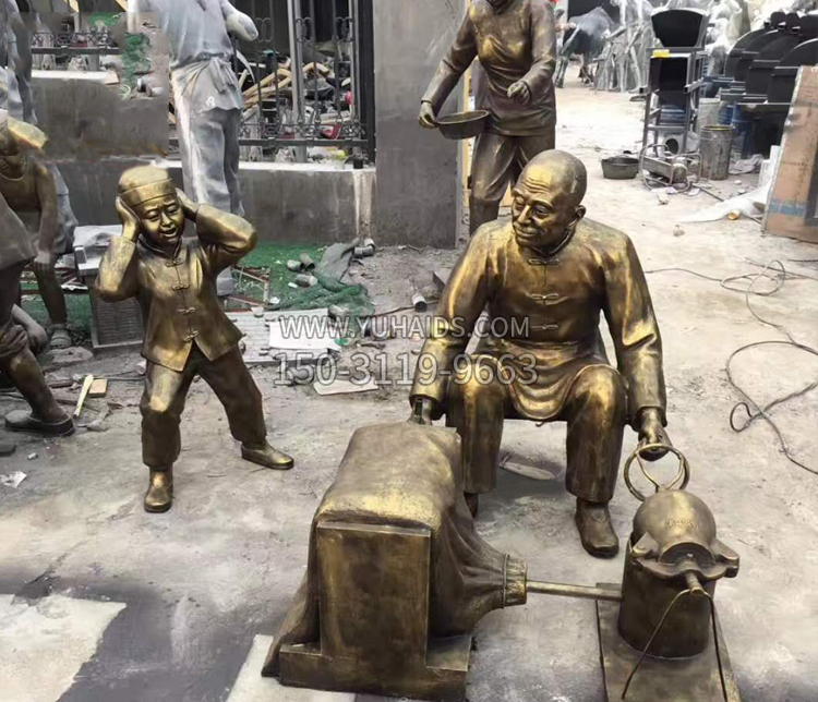 步行街爆米花人物小品铜雕雕塑