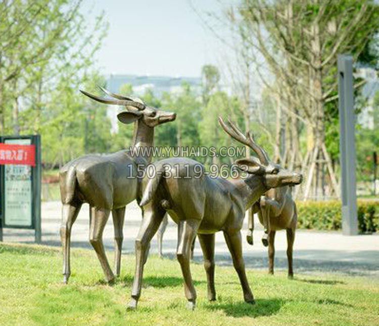 藏羚羊公园动物铜雕雕塑