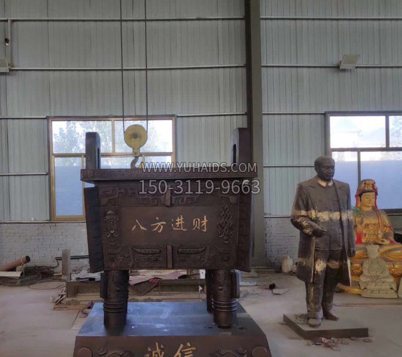 诚信铜鼎雕塑