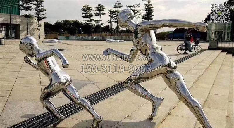不锈钢运动人物雕塑