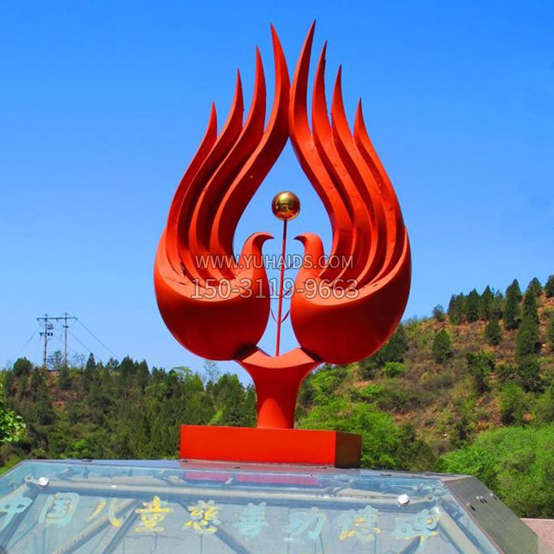 抽象凤凰公园不锈钢雕塑-景区园林景观神兽标识雕塑