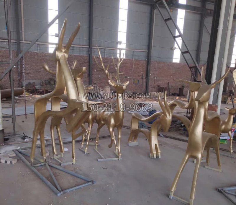 抽象铜雕鹿雕塑