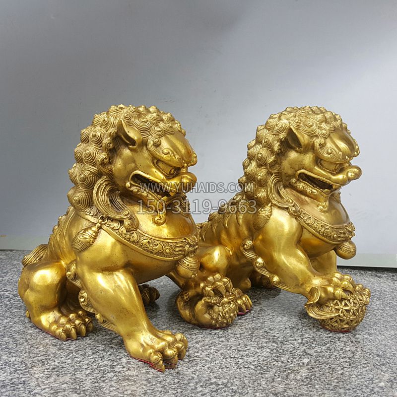 纯铜北京狮雕塑