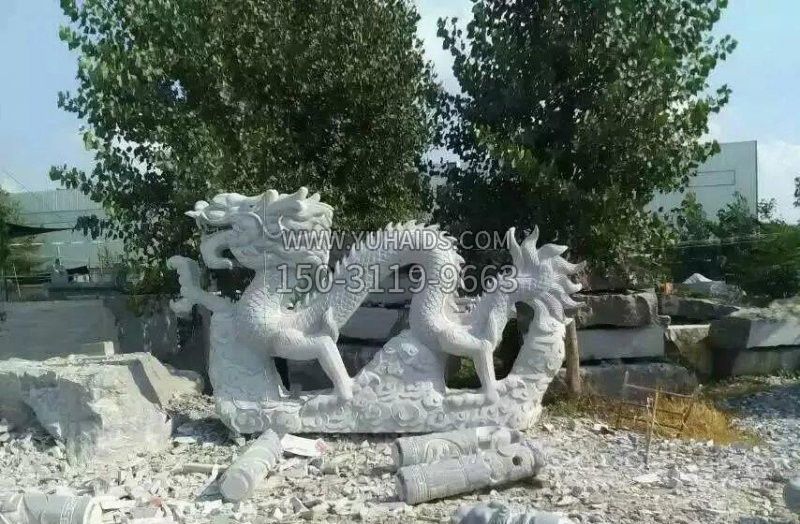 大理石广场龙石雕雕塑