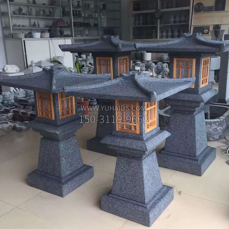 大理石仿汉阙石雕灯笼雕塑