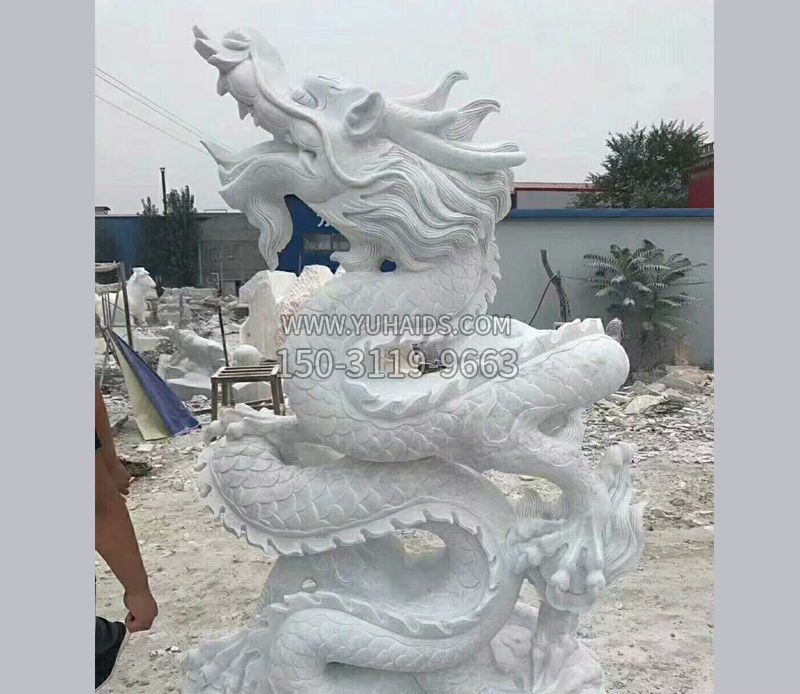 大理石降龙石雕雕塑