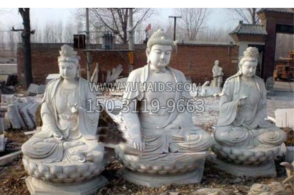 大理石东方三圣雕塑