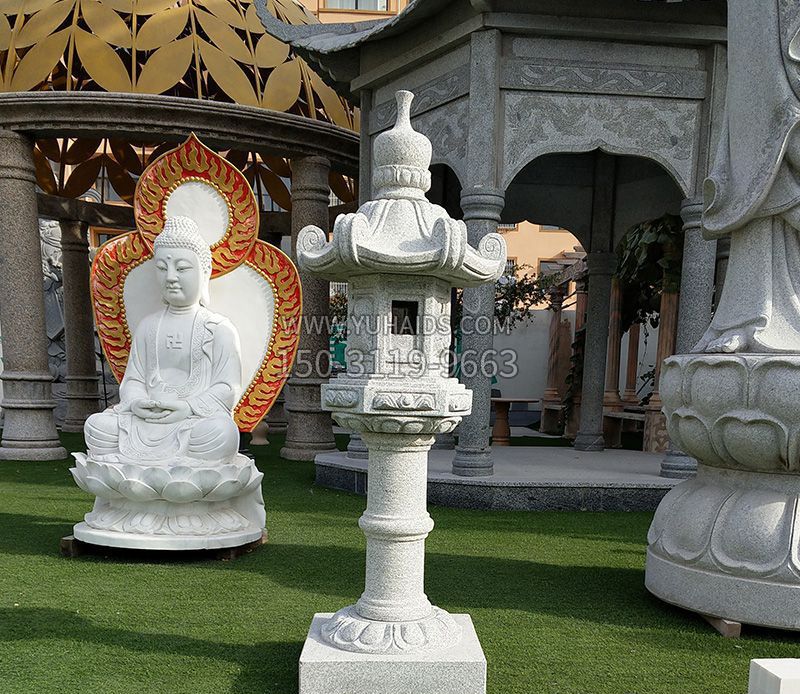 大理石石灯笼寺庙石雕雕塑