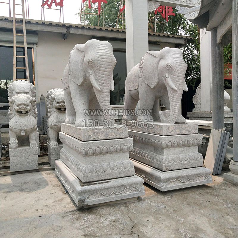 大象石材喷水雕塑