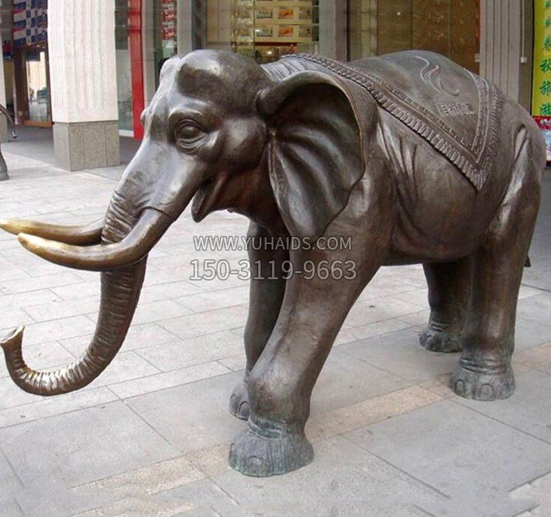 大门铜雕大象雕塑