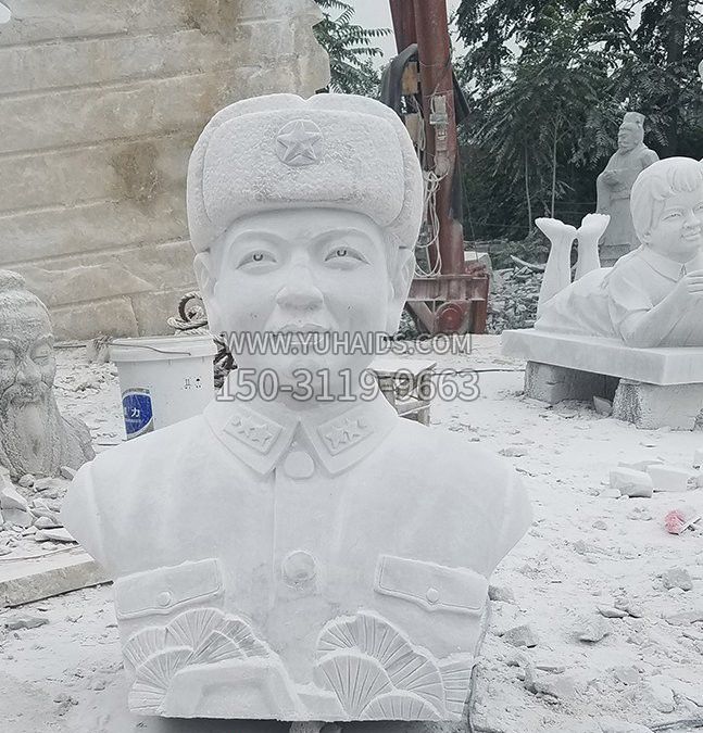 大理石校园雷锋头像雕塑
