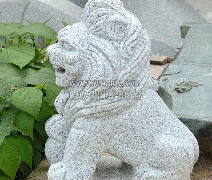 大理石小型狮子石雕雕塑