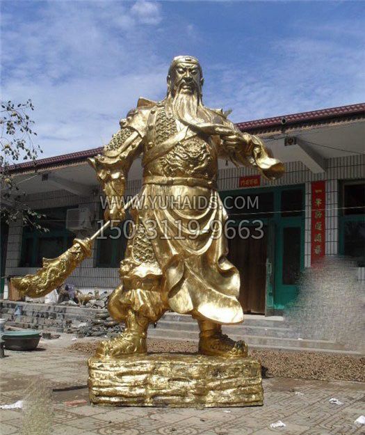 大型立式关公铜雕雕塑