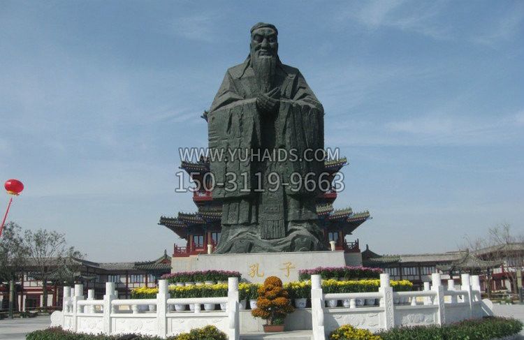 大型锻铜孔子雕像雕塑