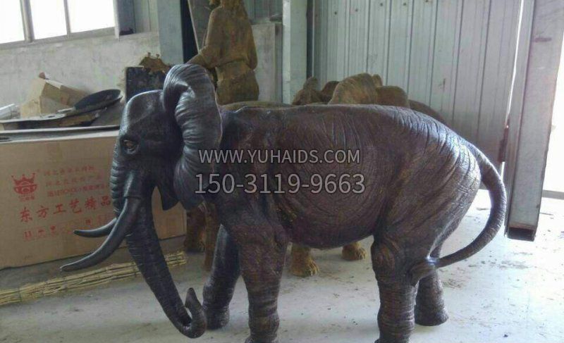 大象铜雕广场动物雕塑