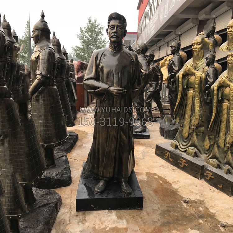 当代大文豪鲁迅先生仿铜雕塑