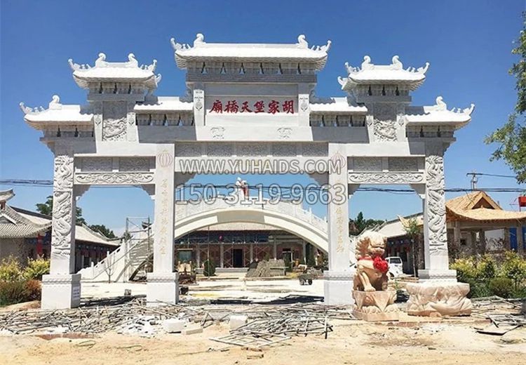 仿古石牌坊雕塑