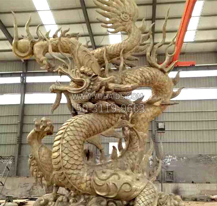 飞龙铜雕塑
