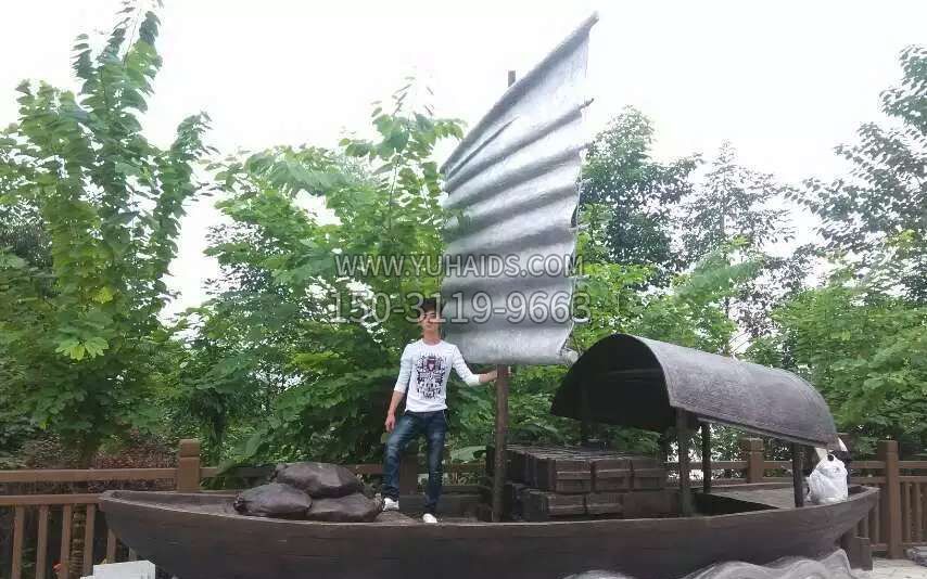 帆船景观铜雕雕塑