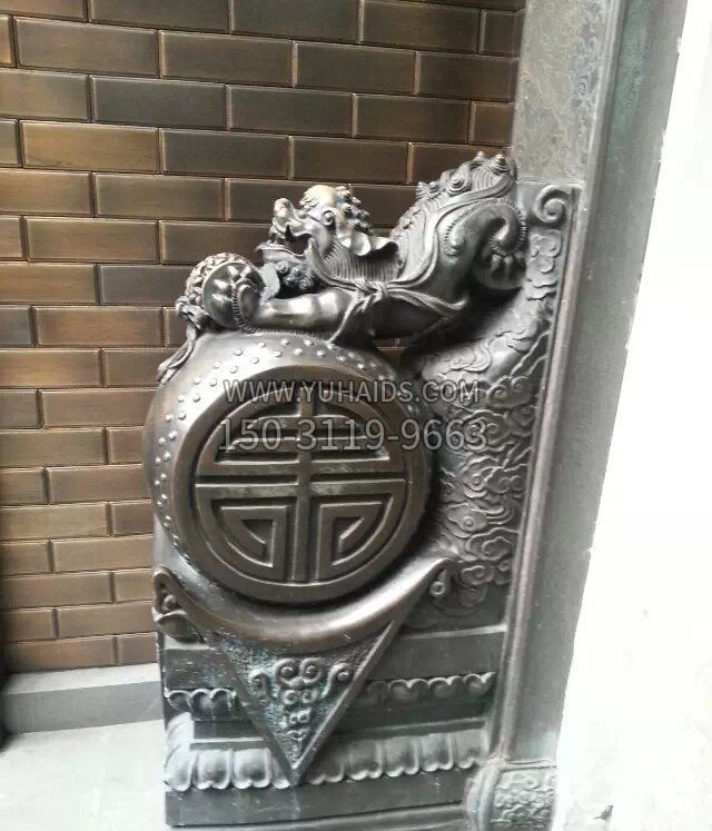 仿古门墩铜雕雕塑