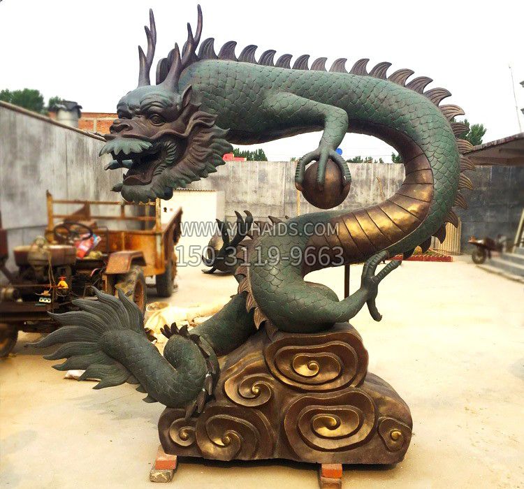 飞龙戏珠铜雕雕塑
