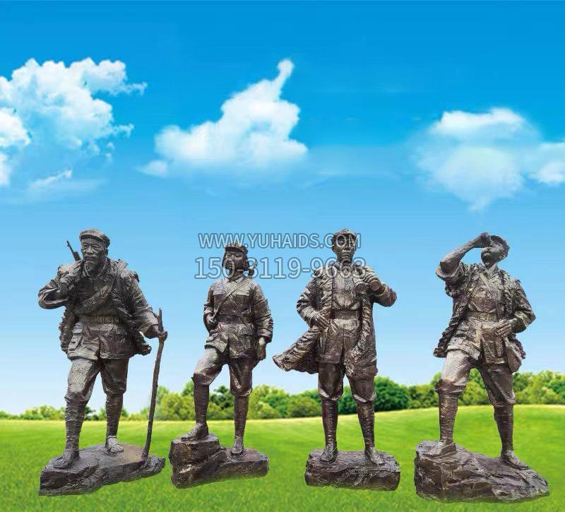 公园八路军战士铜雕雕塑