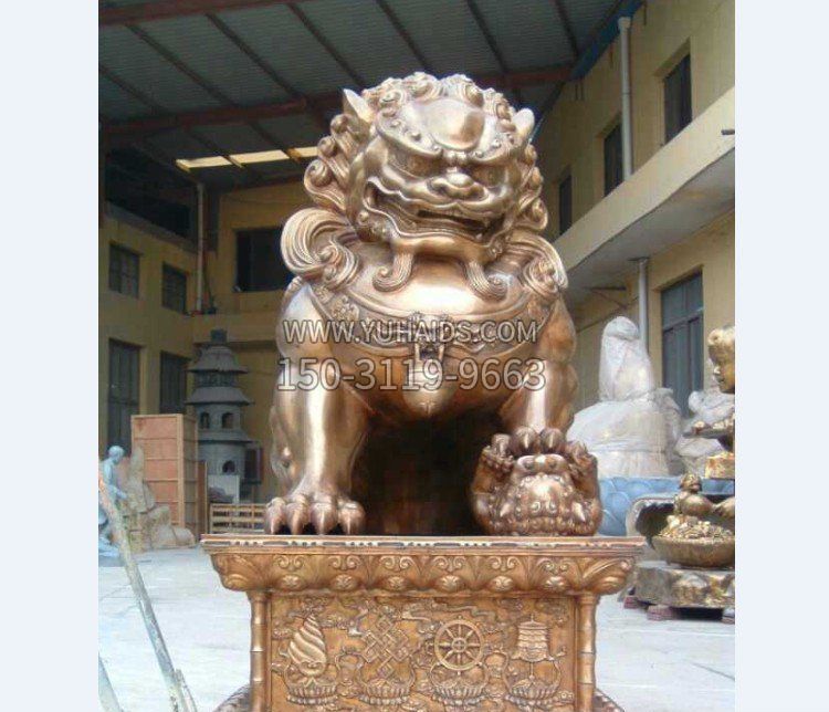 公司汇丰狮子铜雕塑摆件
