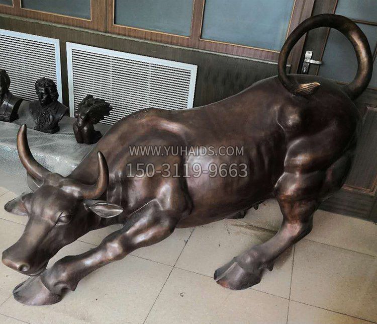风水办公牛铜雕塑