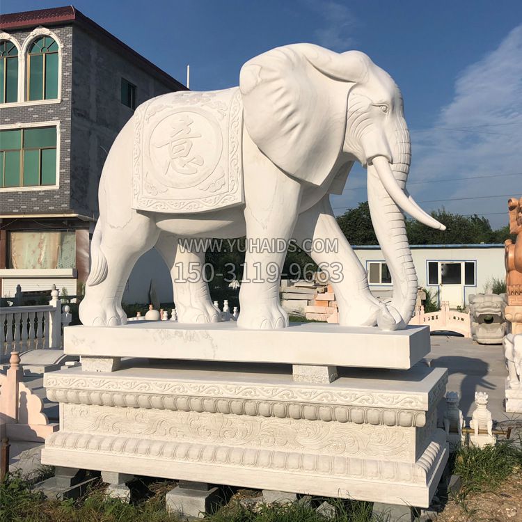 佛教石雕大象雕塑