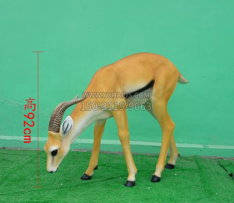 公园玻璃钢动物仿真羚羊雕塑