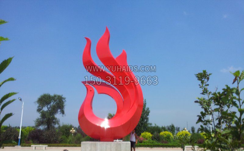 公园不锈钢抽象凤凰景观雕塑