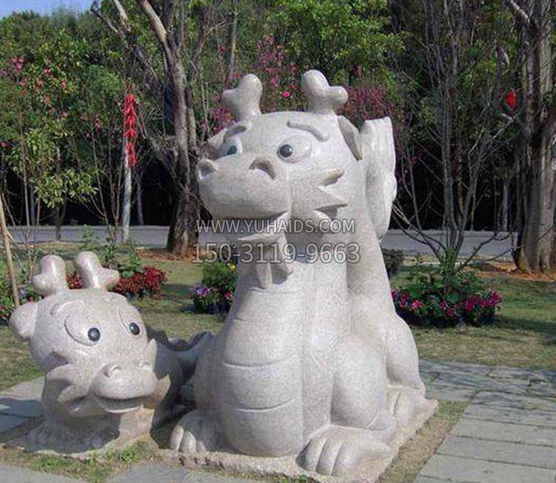 公园动物卡通龙石雕雕塑