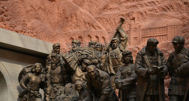 公园大生产运动人物景观铜雕雕塑