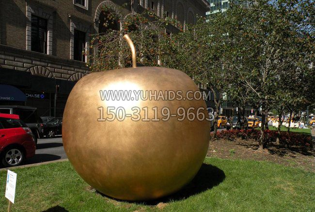 公园大型苹果铜雕雕塑