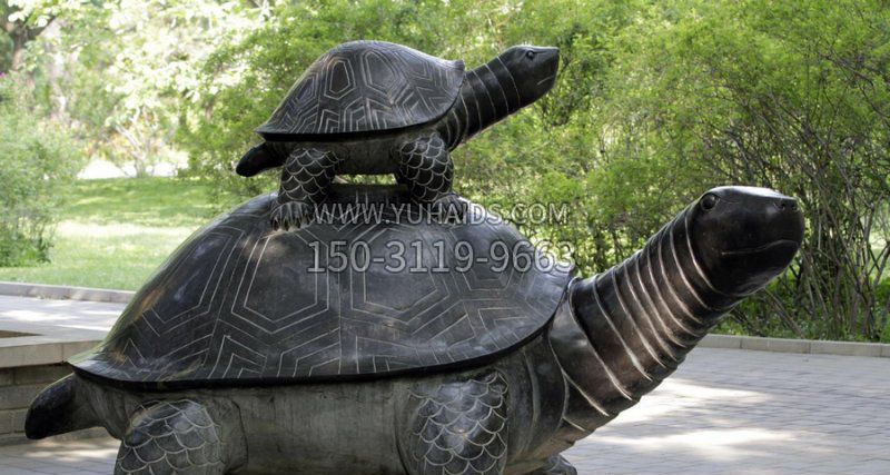 公园大小乌龟景观铜雕雕塑