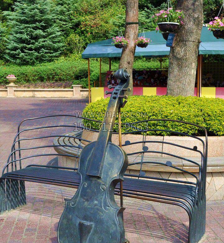 公园大提琴景观铜雕雕塑
