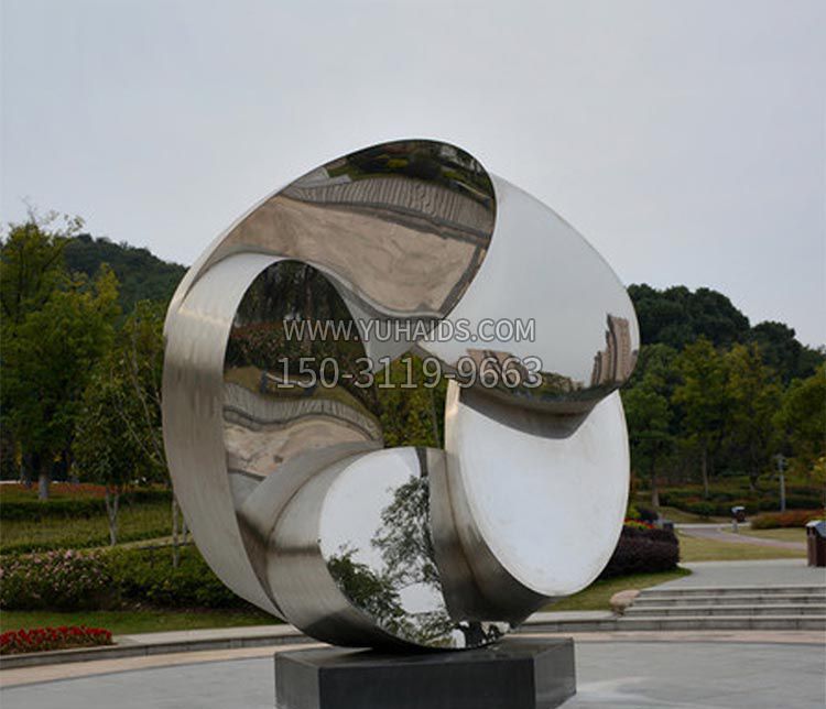 公园大型不锈钢花朵雕塑