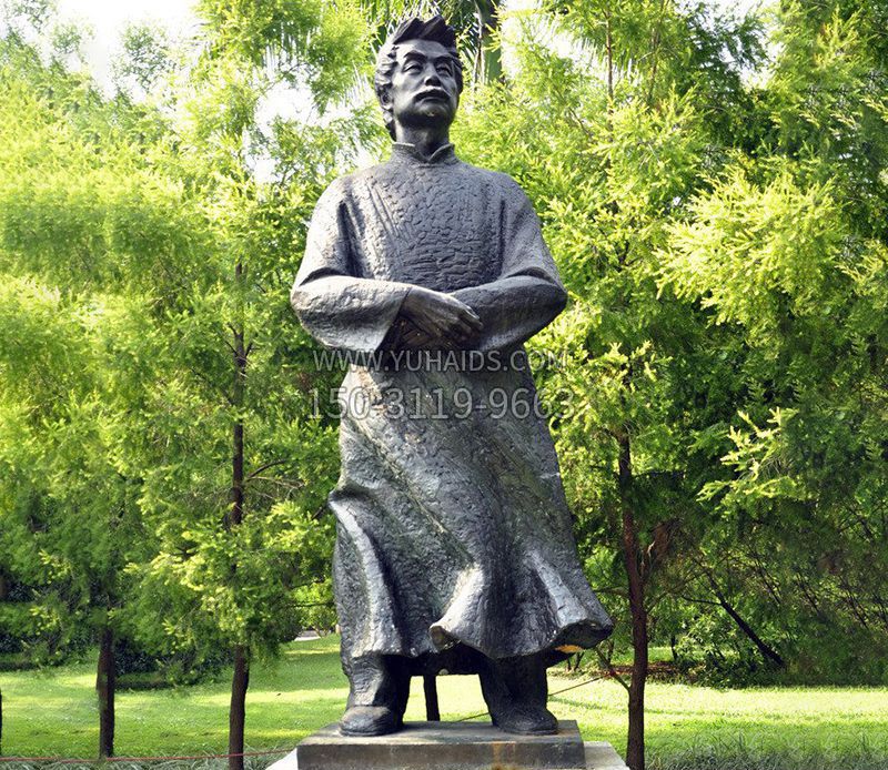 公园鲁迅名人铜雕雕塑