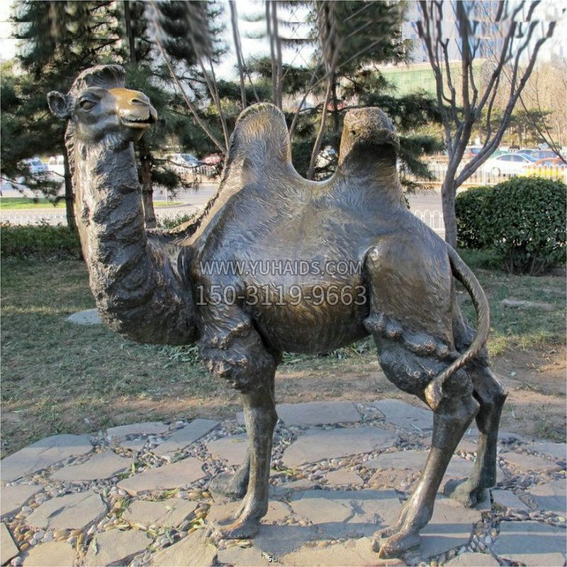 公园骆驼动物铜雕摆件雕塑