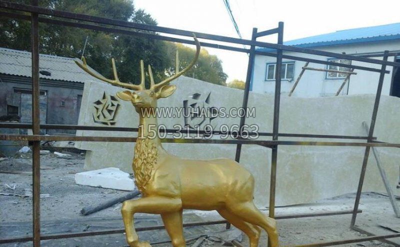 公园铸铜羚羊动物铜雕 公园铸铜羚羊动物铜雕