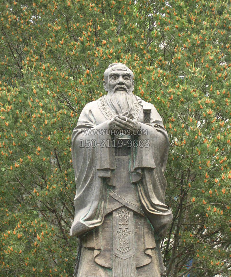 古代思想家孔子铜雕雕塑