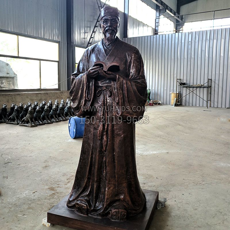 古代名人文学家书画家铸铜苏轼雕塑