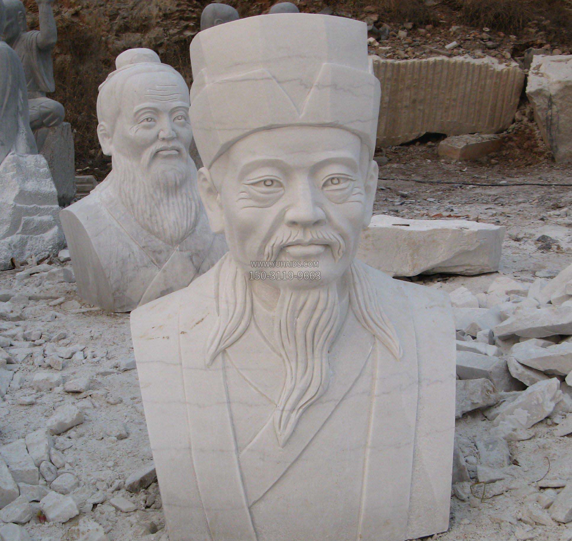 古代人物胸像公园石雕雕塑