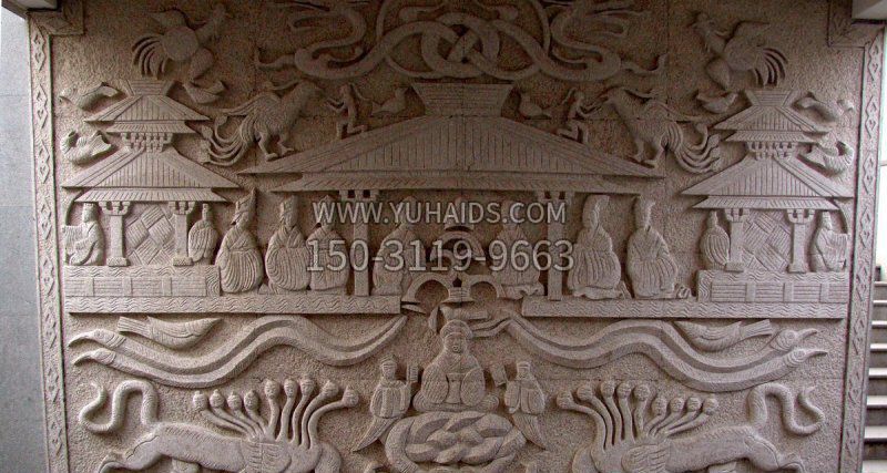 古代人物石浮雕雕塑