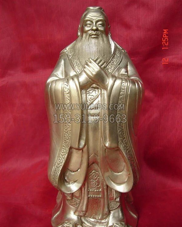 古代人物孔子铜雕雕塑