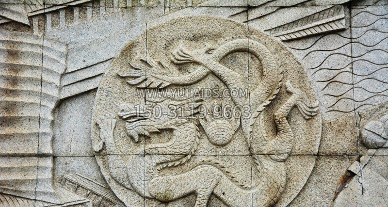 广场龙石浮雕雕塑