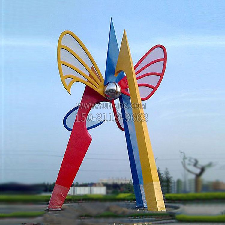 广场大型抽象蝴蝶景观雕塑